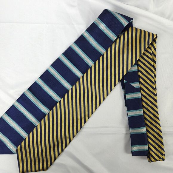 2 Brooks Brothers Striped Silk Ties Made in the USA - Picture 1 of 9